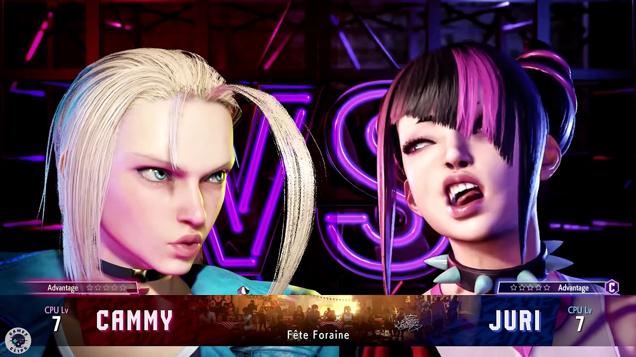 Street Fighter 6: Cammy vs Juri | Level 7 CPU Gameplay | 4K 60FPS