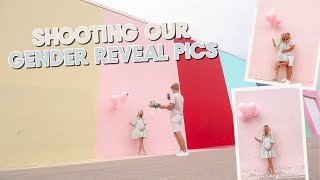 shooting our gender reveal pic for baby #2!