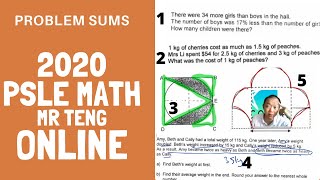 2020 PSLE Math - 5 Math problem sums with Mr Teng online