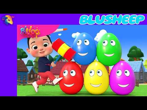 Surprise Eggs Kids Song | Colorful Eggs | BluSheep Nursery Rhymes & Kids Songs