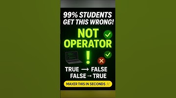 NOT Operator (!) in C Language | Easy Explanation 🔥#coding #viralshorts