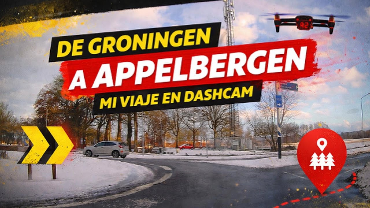 Dashcam, dron y frío real ❄️ De Groningen a Appelbergen