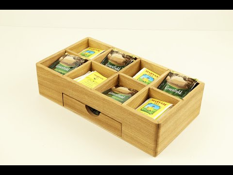 ხის ყუთი ჩაის შესანახად, უჯრით - TR149