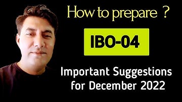 #IBO-04 #Suggestions for TEE Dec 2022