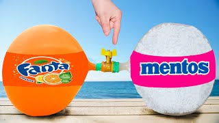 Experiment The Balloon Of Fanta Vs The Balloon Of Mentos.