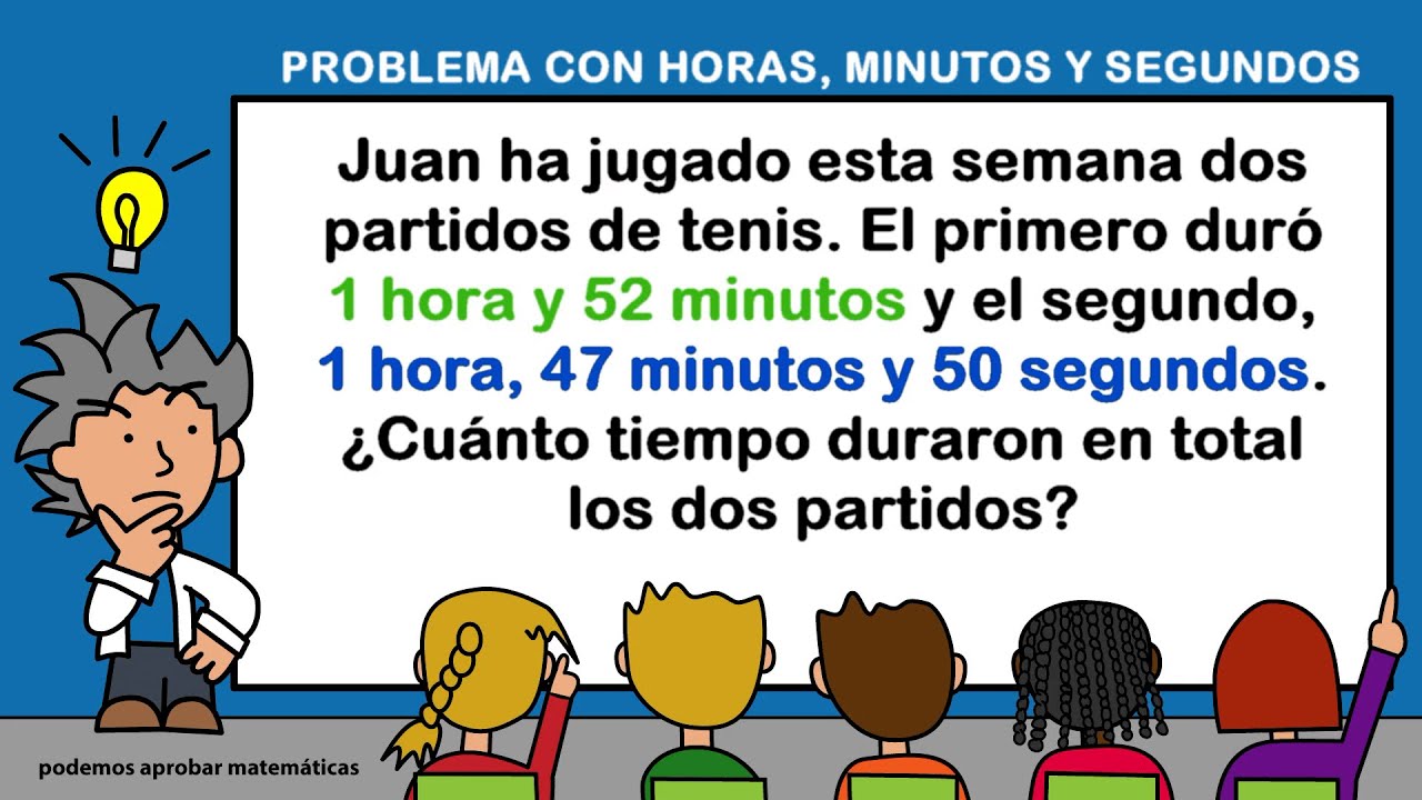 Convertir 1 hora y 20 minutos en segundos - Ejercicios de sistema  sexagesimal 