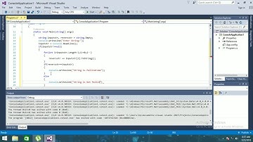 C# Program to find whether the string is Palindrome or Not