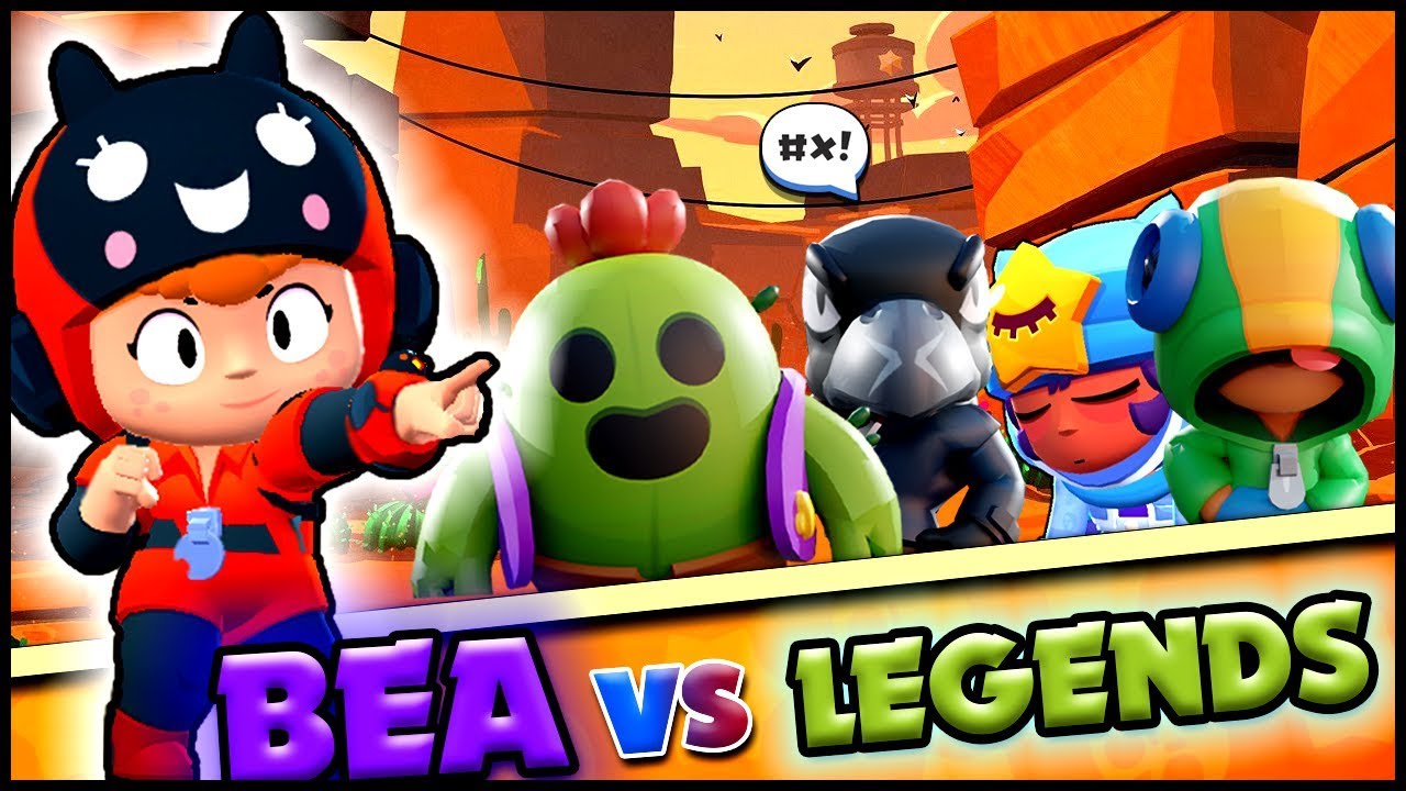 Spike Crow Leon Sandy Vs Bea 1v1 Brawl Stars Battle Is Bea Op Youtube