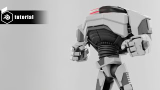 blender 3.0  sci fi  robot modeling, rigging, animation