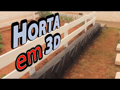 Horta feita e com peças 3d