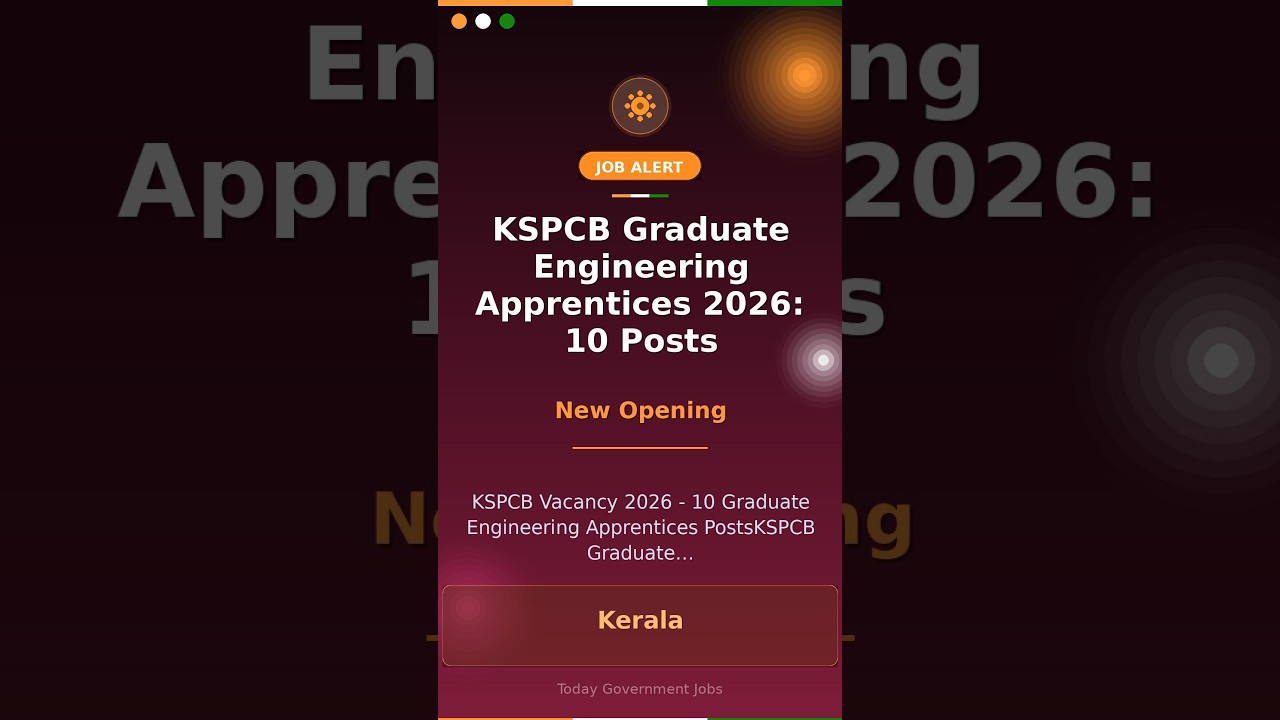 KSPCB Graduate Engineering Apprentices 2026: 10 Posts
