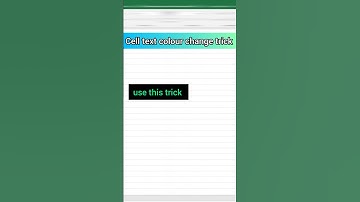 Cell Text Colour Change Trick | Excel advance trick for interview 😲