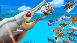 NEW GIANT ECHO SHARK REAL GAMEPLAY - ALL GIANT SHARK UNLOCKED - HUNGRY SHARK WORLD MOD APK