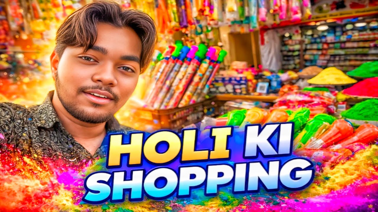 Holi Ki Shopping 🛍️ | Pichkari, Rang Aur Masti Full Market Tour | Krish Mahato Official 