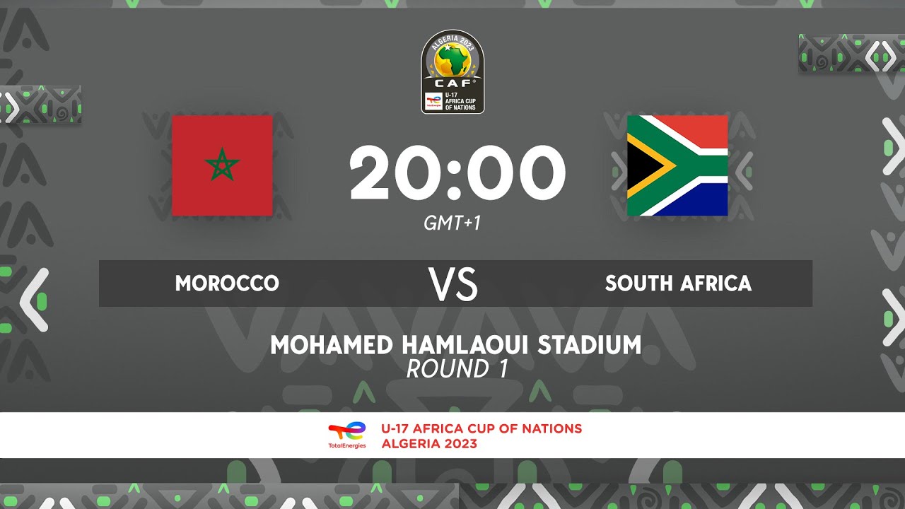 Morocco VS. South Africa TotalEnergies AFCONU17 2023 MD1 YouTube