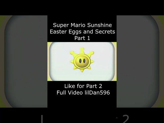 Super Mario Sunshine Easter Eggs shorts 1 #supermariosunshine #eastereggs #shorts class=