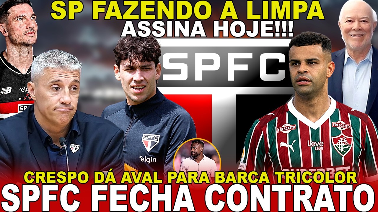 VAI FECHAR!!! SPFC PREPARANDO ACORDO! ALISSON NO FLU | CRESPO APROVA SAÍDA | FERRARESI É DO BOTAFOGO