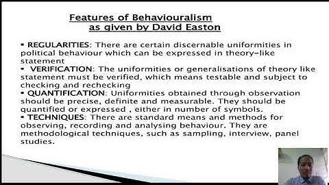 Lecture in Political Science: Features of behaviouralism