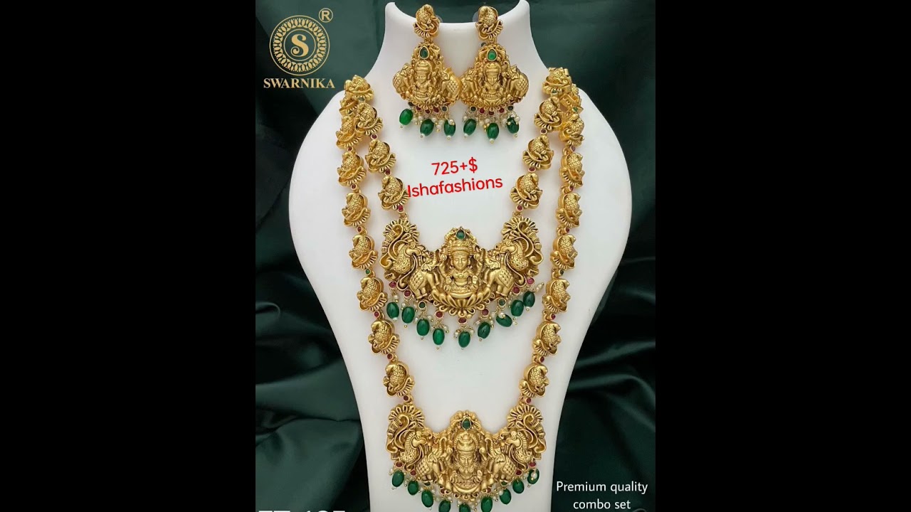 Matte finish combo jewellery set