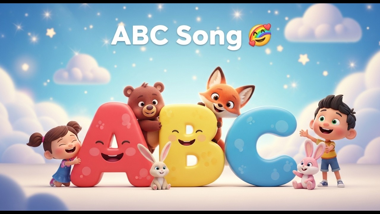 Sing Along ABC Song 🎵 | Bright & Colorful Animation for Children