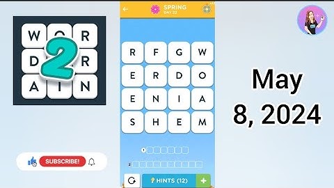 WordBrain 2 Spring Event Day 22 May 8, 2024 Solution