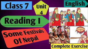Engels klas 7 | Eenheid 4 Lezen I Enkele Festivals van Nepal | Engels klas 7 Eenheid 4 Alle Oefen...