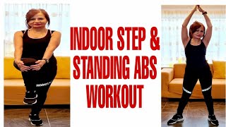 INDOOR STEP & STANDING ABS WORKOUT (LOW IMPACT)