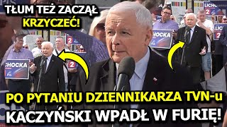 PO PYTANIU DZIENNIKARZA TVNU, KACZYŃSKI WPADŁ W FURIĘ! LICHOCKA MUSIAŁA USPOKAJAĆ TŁUM!