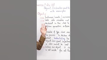 PGC lectures-Inter Part 2-KPK Board-Computer Science-Chapter 8 - Object Declaration