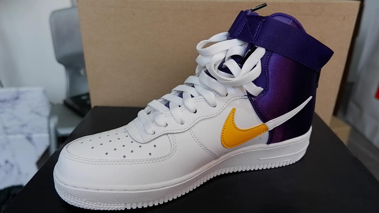 Air Force 1 NBA 75th Anniversary Lakers On Feet Sneaker Review