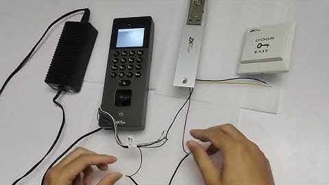 Máy chấm công kiểm soát ra vào ZKteco SenseFace2A đấu nối khóa chốt zkteco LB35