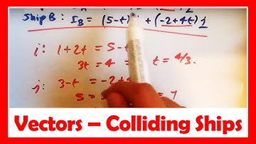 Vectors: How to find when and where ships collide (A Level Maths: Mechanics)