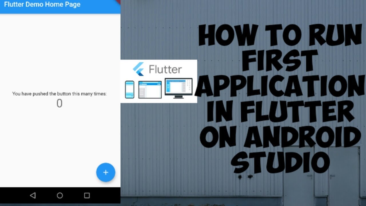 How to run first app in flutter on Android studio - YouTube