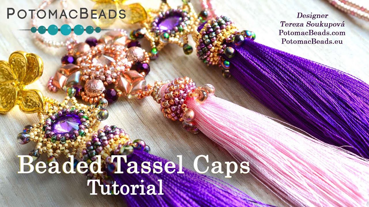 Beaded Tassel Cap - Seed Beading Tutorial by PotomacBeads 