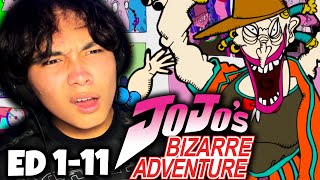 From HATER to LOVER, Reacting to ALL JOJO ENDINGS 1-11 (Jojo's Bizarre Adventure)