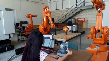 Teleoperación entre robot maestro y robot esclavo.