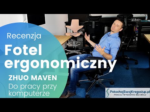 Fotel biurowy ergonomiczny Zhuo Maven czarny do pracy przy komputerze w biurze - recenzja