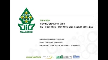 Text Styling dan Pseudo Class CSS [Seri Kuliah Pemrograman Web UIN Walisongo Semarang]