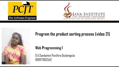 Program the product sorting process (video 21)