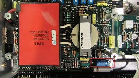 Tektronix 2465B scope trace modulation   Behoben Solved