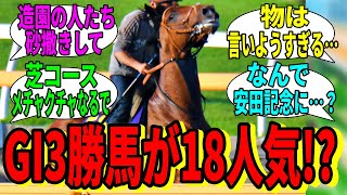 【競馬の反応集】「マイルGI3勝馬が安田記念で18番人気！？」に対する視聴者の反応集