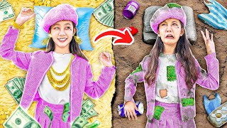 Millionaire Girl Suddenly Becomes Broke Girl - Funny Stories About Baby Doll Family