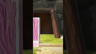 🪨 #pov : Going to the mines as a Whitepaw Beaver! | #timberborn  #shorts