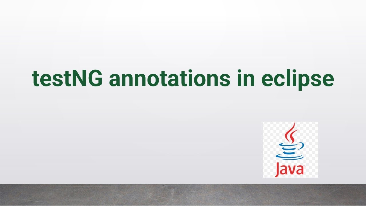 testng annotations in eclipse #selenium #testng #java #automation # ...
