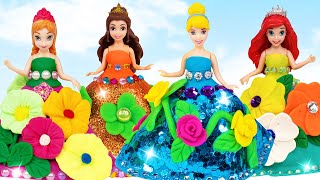 Disney Princesses Dress Up - Making New Outfits for Mini Dolls