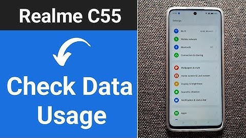 data usage ko kaise check kar saktey hai Realme C55 me | how to check data usage in Realme C55
