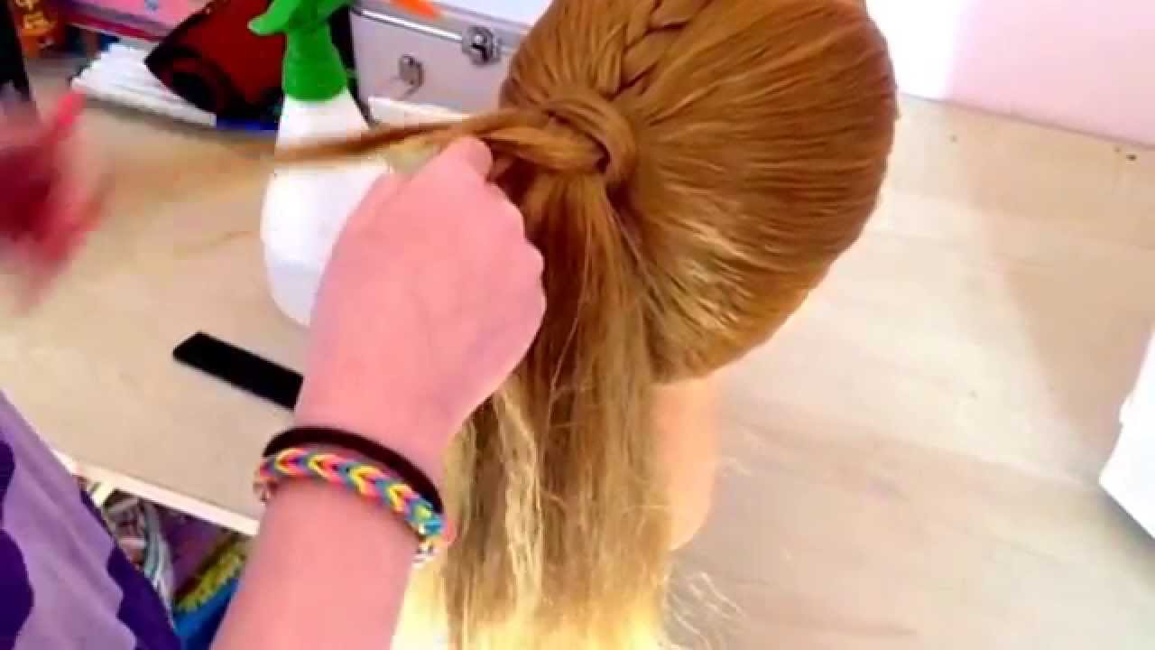 How to do a Lace/Ladder Braided Ponytail - YouTube