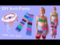 How to make pants on the sentro knitting machine thick thigh friendly  size sxl  tutorial