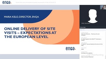 ENQA webinar on online site visits and external quality assurance in times of COVID-19