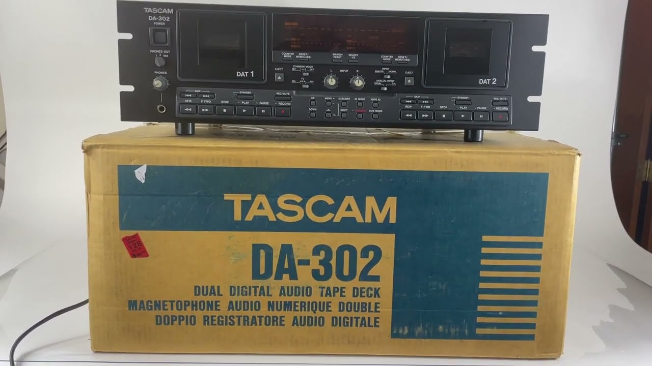 Tascam DA-302 Dual DAT Recorder Rackmountable w/ Paperwork